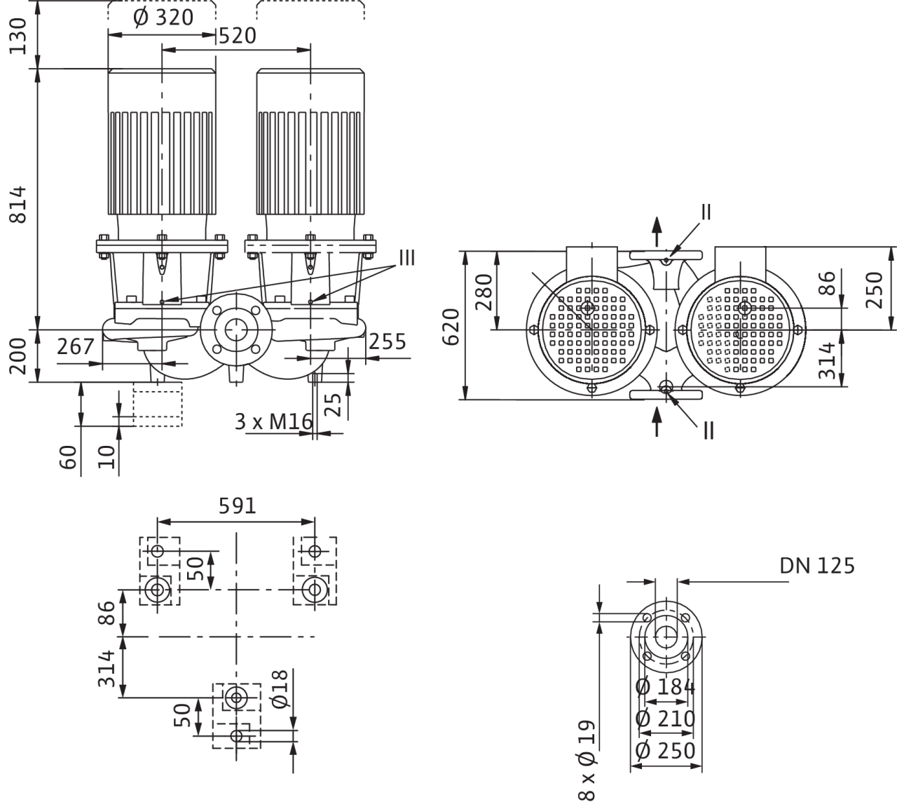 Насос Wilo DL 125/270-15/4