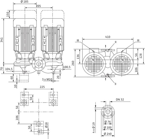 Насос Wilo DPL 32/135-1,1/2