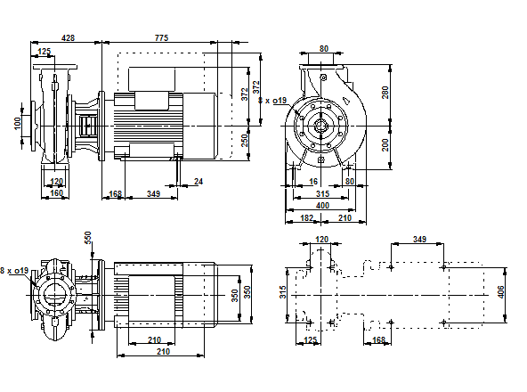 Grundfos NB 80-250/270 A-F-A-BAQE 2900 об/мин