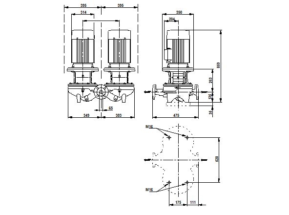 Grundfos TPD 65-550/2 A-F-A-GQQE 3x400 В, 2900 об/мин