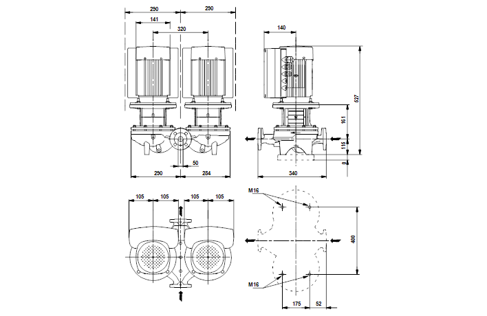 Grundfos TPED 50-90/4-S A-F-A-BAQE