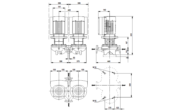 Grundfos TPED 50-110/4-S A-F-A-GQQE