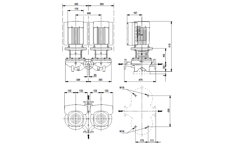 Grundfos TPED 65-110/4-S A-F-A-GQQE