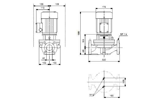 Grundfos TP 40-270/2 B A-F-Z-BUBE