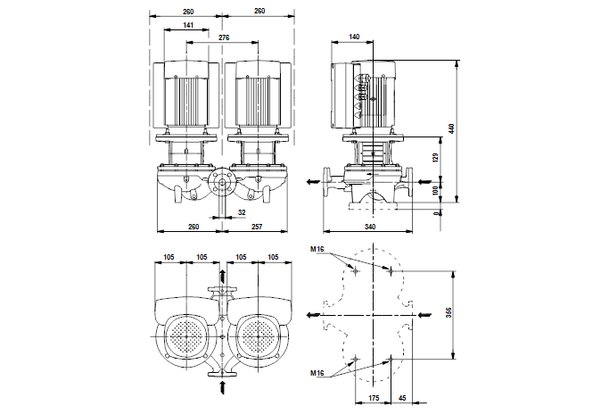 Grundfos TPED 32-100/4-S A-F-A-GQQE