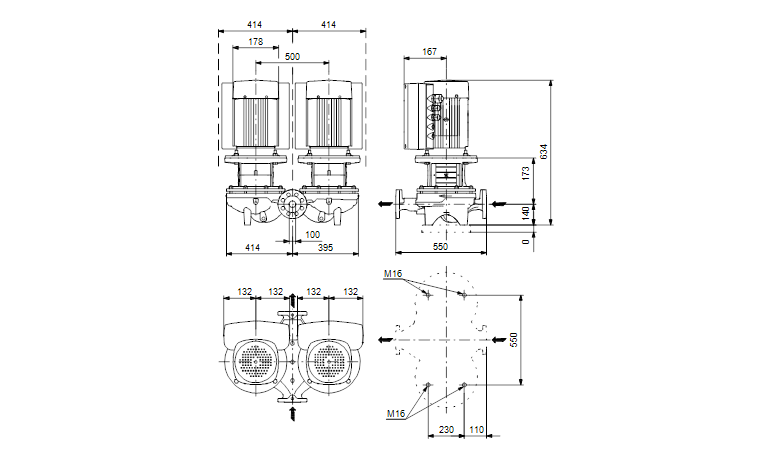 Grundfos TPED 100-70/4-S A-F-A-GQQE 3x400 В, 1450 об/мин