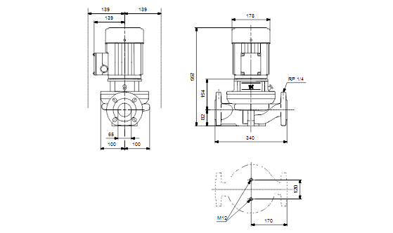 Grundfos TP 65-180/2 B A-F-Z-BUBE