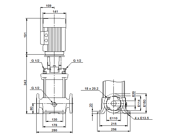 Grundfos CR 10-1 A-FJ-A-V-HQQV (фланец по DIN) 3х400 В