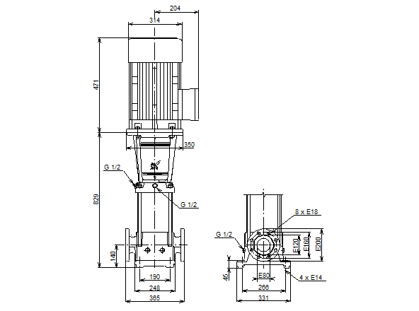 Grundfos CR 45-3 A-F-A-E-HQQE 3х400 В