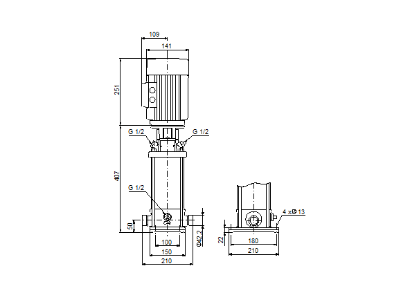 Grundfos CRN 3-11 A-P-G-V-HQQV (овальный фланец) 