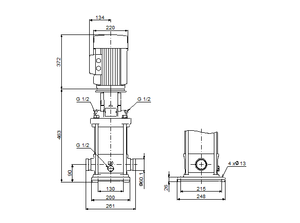 Grundfos CRN 20-3 A-P-G-V-HQQV (овальный фланец)