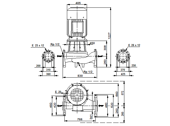 Grundfos TP200-260/4 A-F-A-DBUE