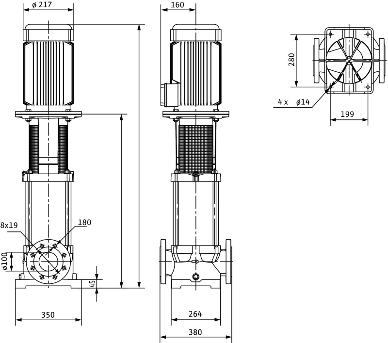 Насос Wilo-Multivert MVI7003/2-3/16/E/3-400-50-2