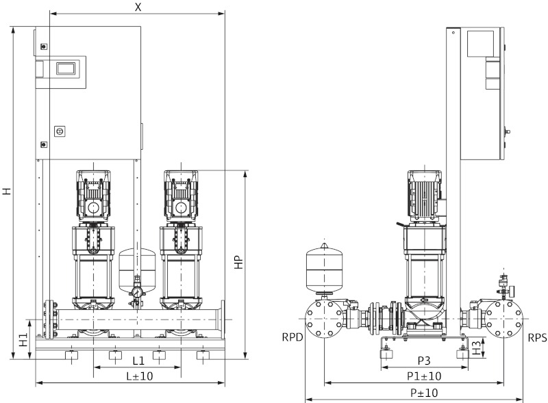 Установка Wilo-Comfort CO-2HELIX V3605/K/CC-01