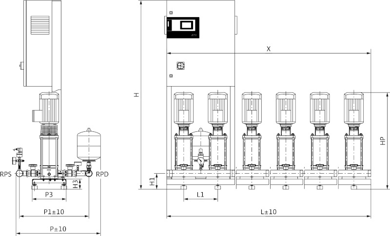 Установка Wilo-Comfort COR-4MVI208/CC-EB-R