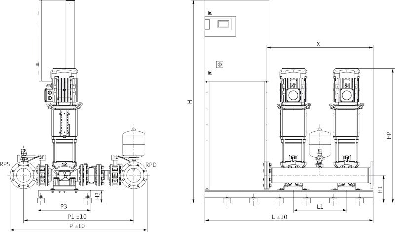 Установка Wilo-Comfort COR-4HELIX V5203/K/CC-02