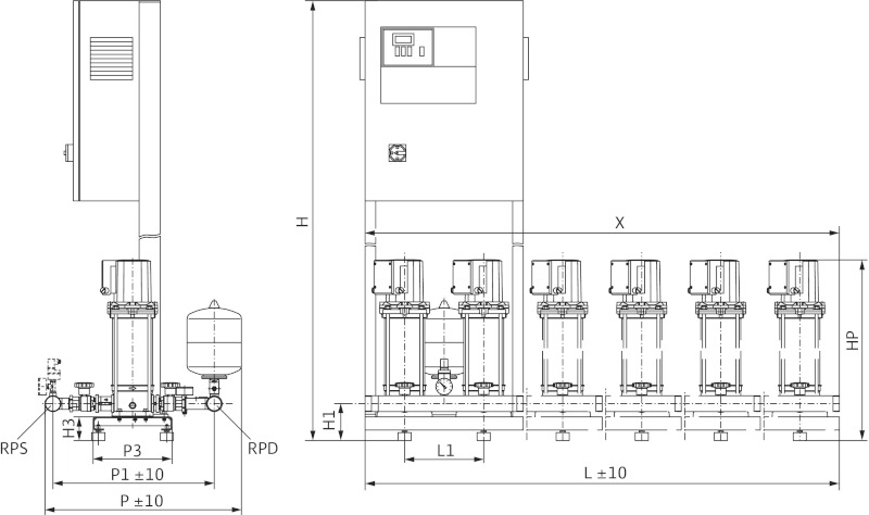 Установка Wilo-Comfort-N-Vario CO-6MVIS408/CC-EB-R