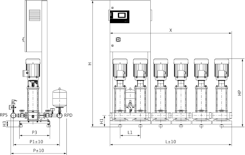 Установка Wilo-Comfort CO-3MVI804/CC-EB-R