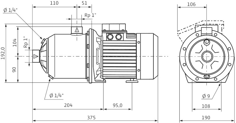 Насос Wilo-Economy MHI405-2/V/3-400-50-2