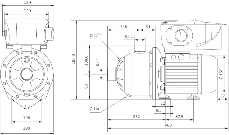 Насос Wilo-Economy MHIE205-1/E/1-2/M2