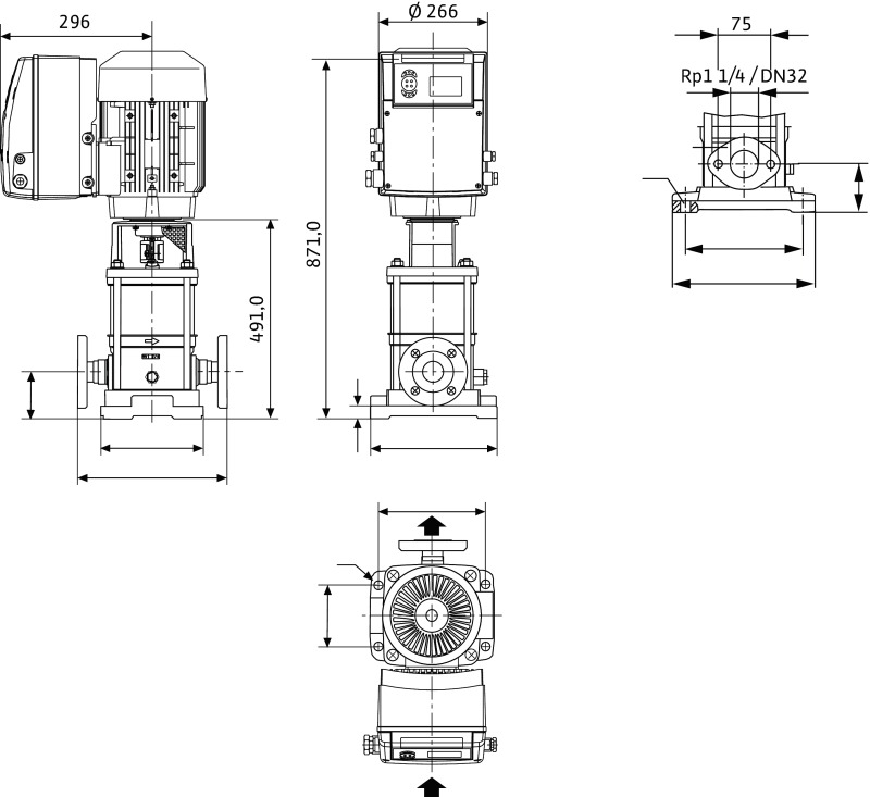 Насос Wilo-Multivert MVIE7002-3/16/E/3-2-2G