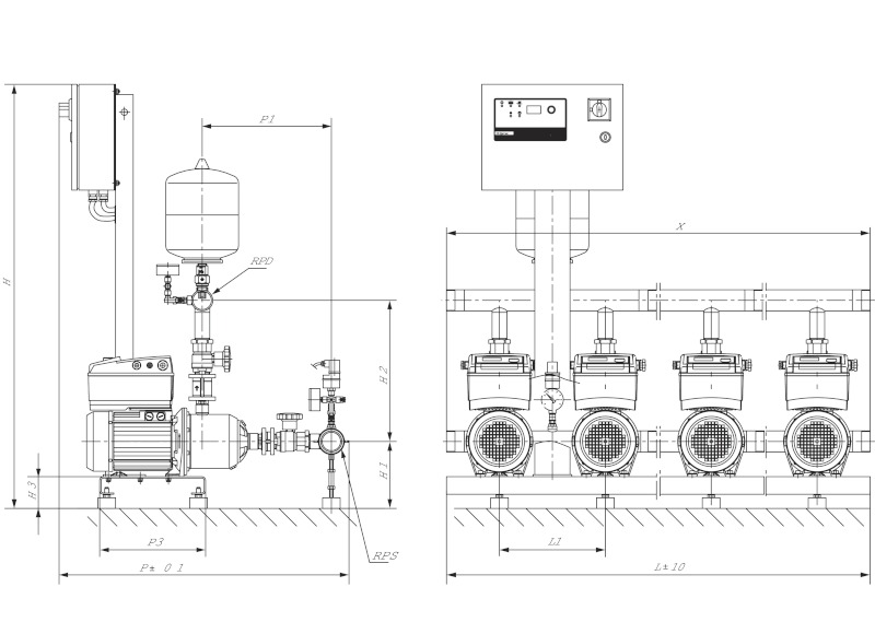 Установка Wilo-Comfort-Vario COR-2 MHIE 403-2G/VR-EB-R