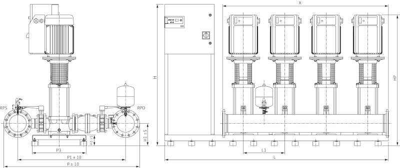 Установка Wilo-Comfort-Vario COR-3 MVIE 7002/VR