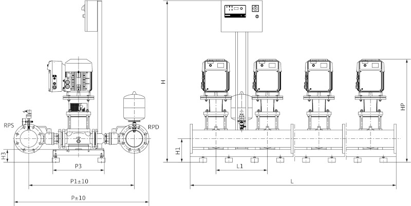 Установка Wilo-Comfort-Vario COR-2 MVIE 5204/VR