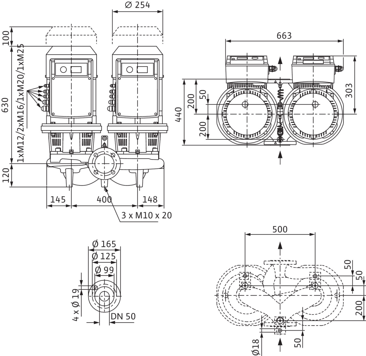 Насос Wilo DL-E50/180-7,5/2