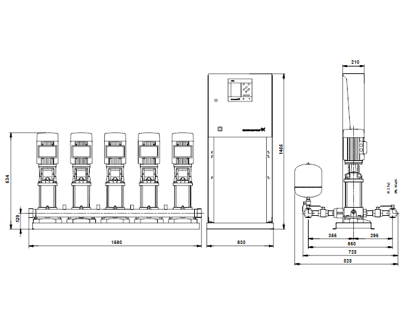 Grundfos Hydro MPC-S 5 CR5-5 U4 D-B-A-GHV