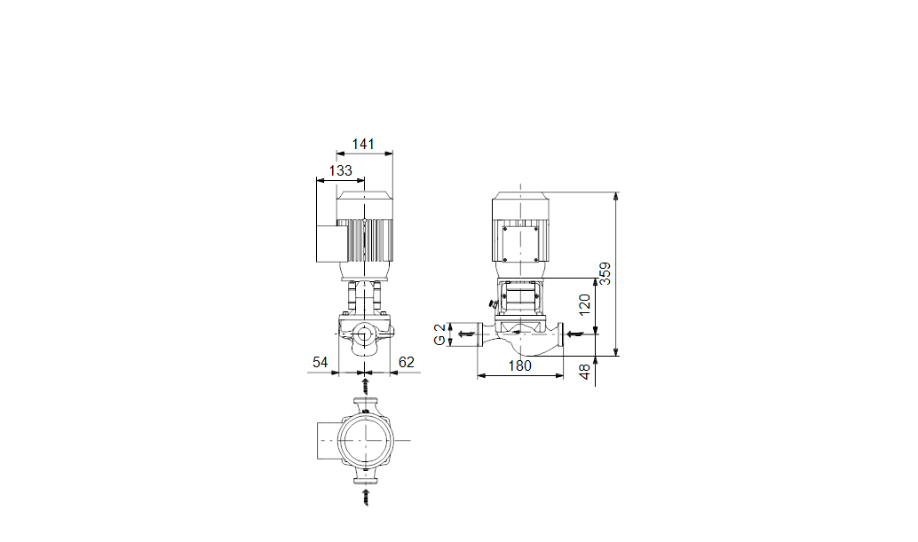 Grundfos TP 32-50/2 A-O-A-BQQE 1x230 В, 2900 об/мин