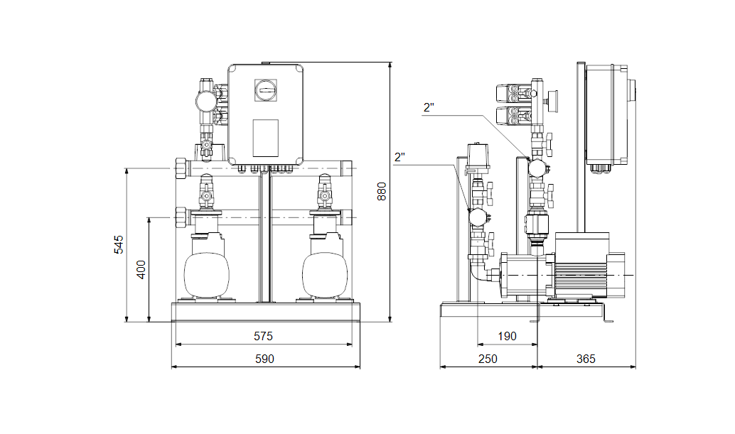 Grundfos Hydro Multi-S/G 2 CM 5-7 3x400V 50Hz DOL