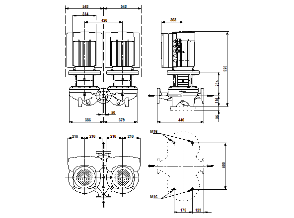 Grundfos TPED 50-900/2 A-F-A-BAQE 3x400 В, 2900 об/мин