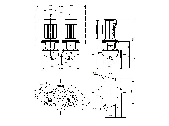 Grunfos TPED 50-360/2 A-F-A-BAQE 3x400 В, 2900 об/мин