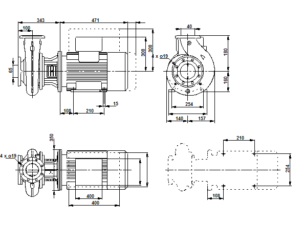 Grundfos NBE 40-200/219 A-F-A-BAQE 2900 об/мин